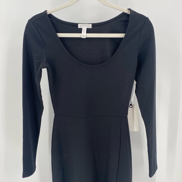 LEITH - Bodycon Fitted MIDI Dress in Black - Picture 7 of 12